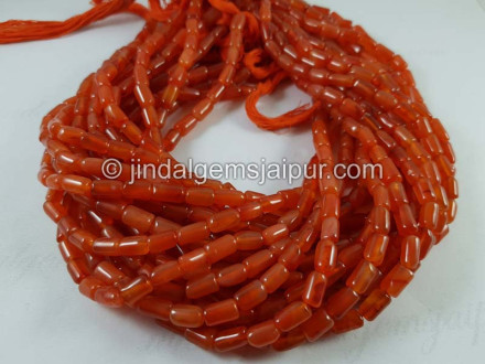 Carnelian Smooth Tube Beads